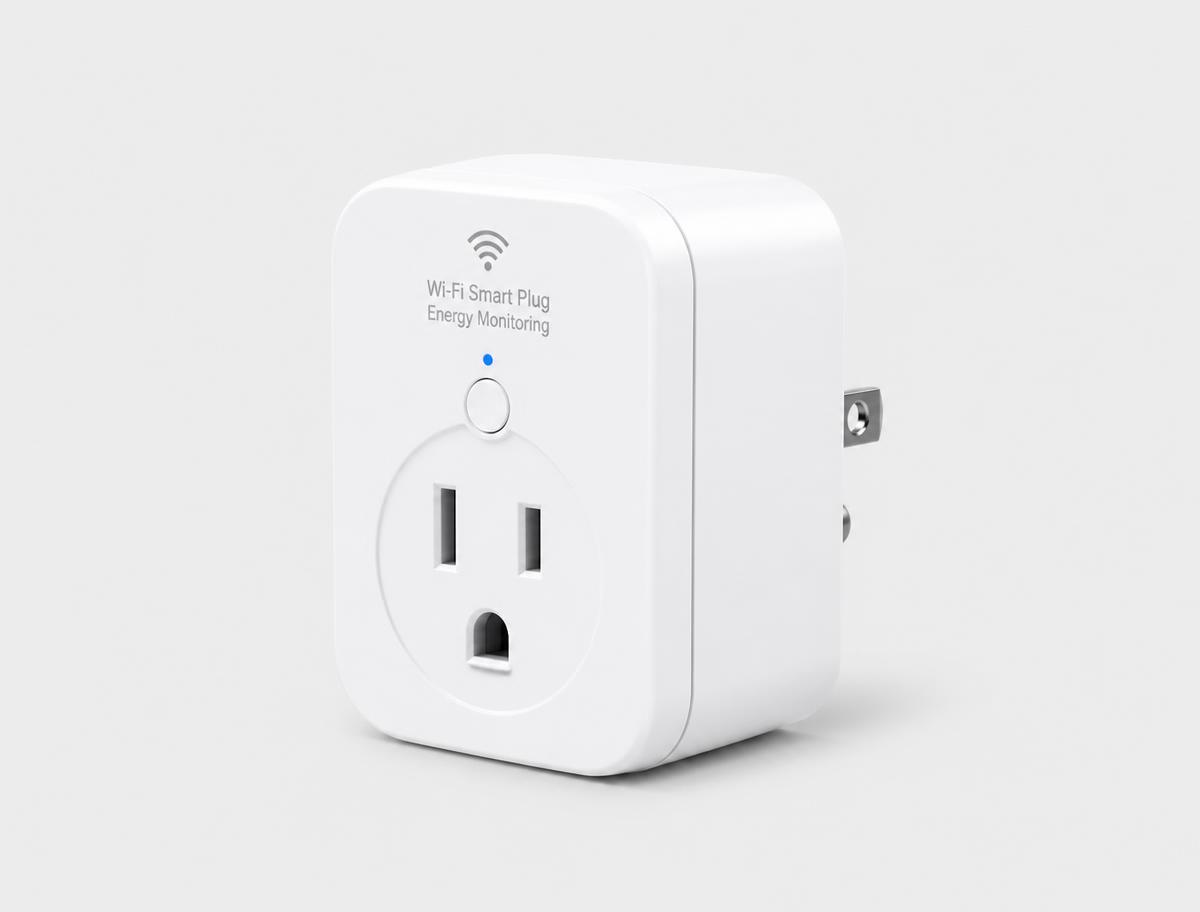 Smart plug with energy monitoring in a wall outlet